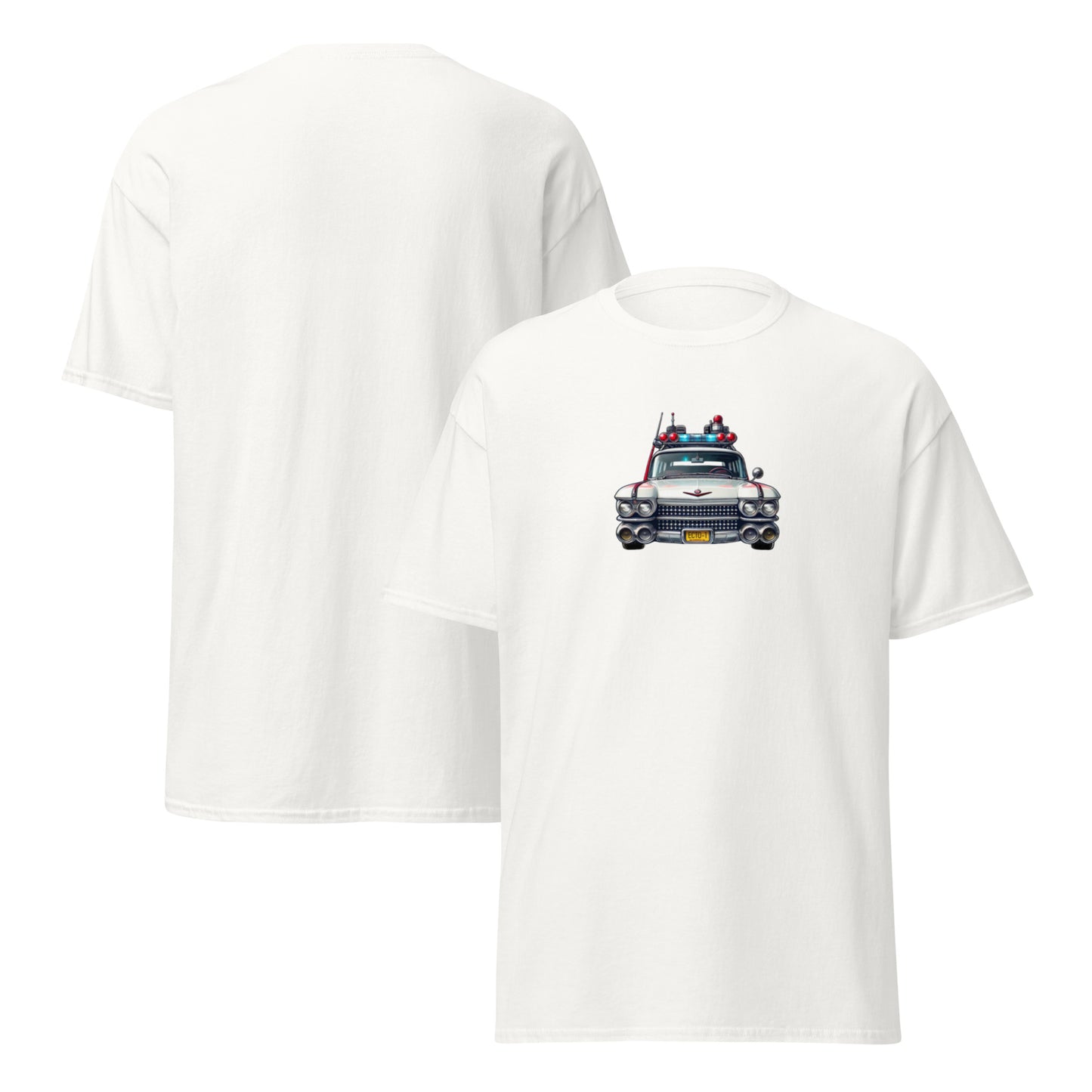 Cadillac Miller-Meteor Ecto-1 t-shirt - classic movie car tee, car enthusiast apparel, gifts for him, unisex